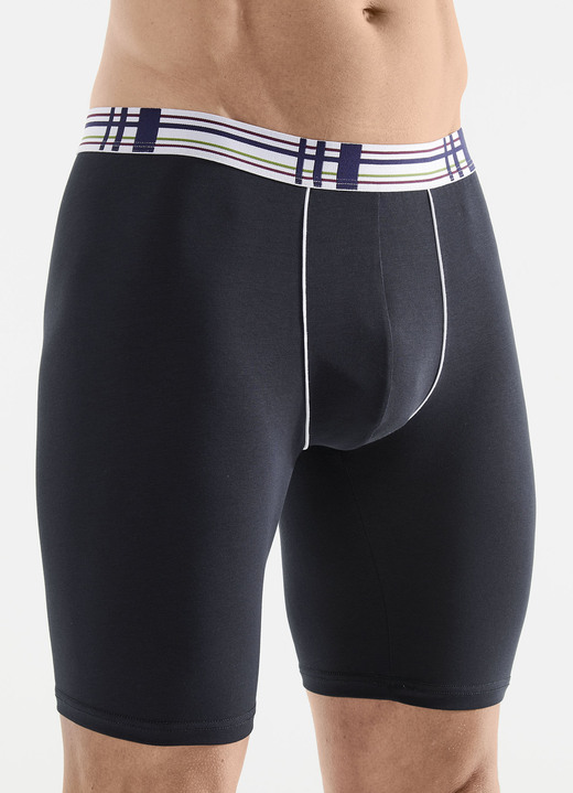 Pants & boxershorts - Vierpack lange broeken met elastische tailleband, in Größe 005 bis 011, in Farbe 2X NAVY, 2X PETROL Ansicht 1
