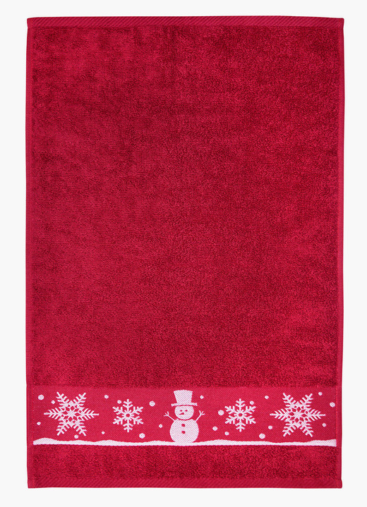 Frottier Handtücher - 1 Handtuch, in Größe 200 (1 Handtuch, 50/100 cm) bis 204 (1 Duschtuch, 70/140 cm), in Farbe ROT Ansicht 1