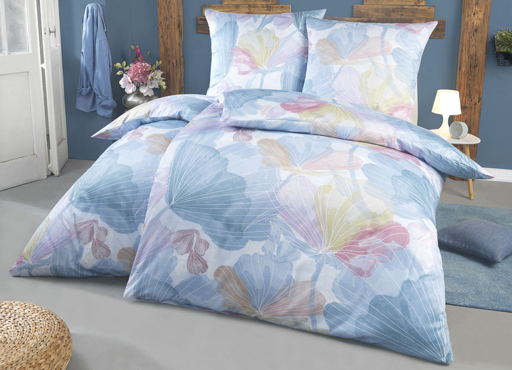 Bettwäschegarnituren - Bettwäsche-Garnitur, in Größe 112 (80/80 cm + 135/200 cm) bis 115 (80/80 cm + 155/220 cm), in Farbe BLAU-BUNT Ansicht 1