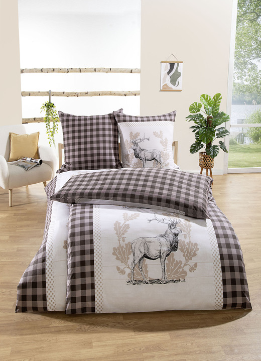 Beddengoed - beddengoedset, in Farbe BRUIN-BONTE