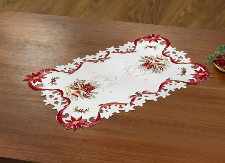 Tafellakens - Feestelijke tafel- en kamerdecoratie, in Größe 101 (Kleedje, 35/50 cm) bis 404 (Kussensloop, 40/40 cm), in Farbe MOUSSERENDE WIJN - ROOD - KLEURRIJK Ansicht 1