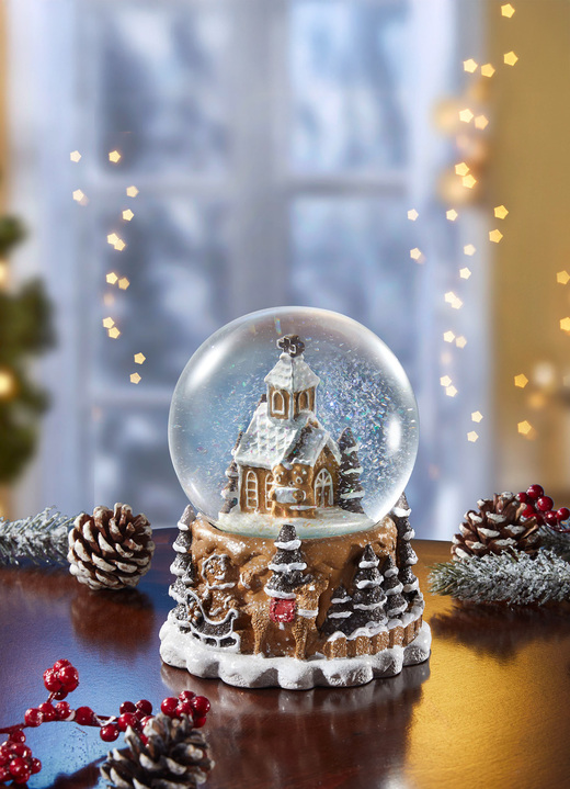 Weihnachtliche Dekorationen - Schneekugel, in Farbe BUNT