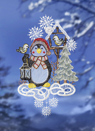 Fensterbild "Pinguin"