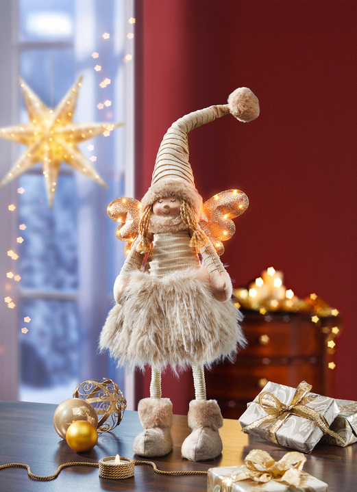 Cadeau-ideeën - Verlichte engel, in Farbe BEIGE-GOUD