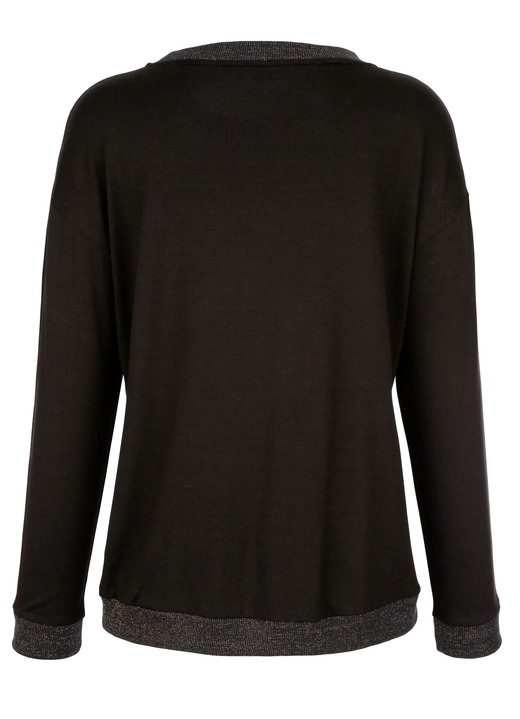 Lange mouw - Shirt, in Größe 038 bis 052, in Farbe ECRU-BRUIN-ZWART Ansicht 1
