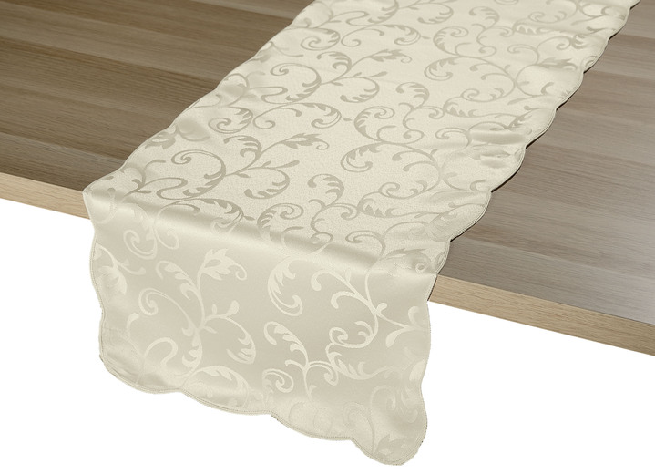Tafellakens - Onderhoudsvriendelijke tafeldecoratie voor binnen en buiten, in Größe 130 (Tafellaken, 130/160 cm) bis 404 (set van 2 kussenslopen, 40/40 cm), in Farbe CHAMPAGNE Ansicht 1