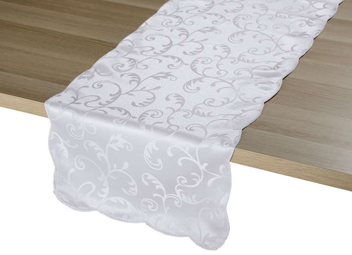Tafellakens - Onderhoudsvriendelijke tafeldecoratie voor binnen en buiten, in Größe 130 (Tafellaken, 130/160 cm) bis 404 (set van 2 kussenslopen, 40/40 cm), in Farbe WIT Ansicht 1
