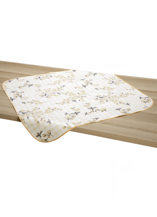 Tischdecken - Hochwertige und pflegeleichte Wachstuch-Tischdecken, in Größe 108 (Mitteldecke, 80/ 80 cm) bis 170 (Tischdecke oval, 155/220 cm), in Farbe HELLGELB Ansicht 1
