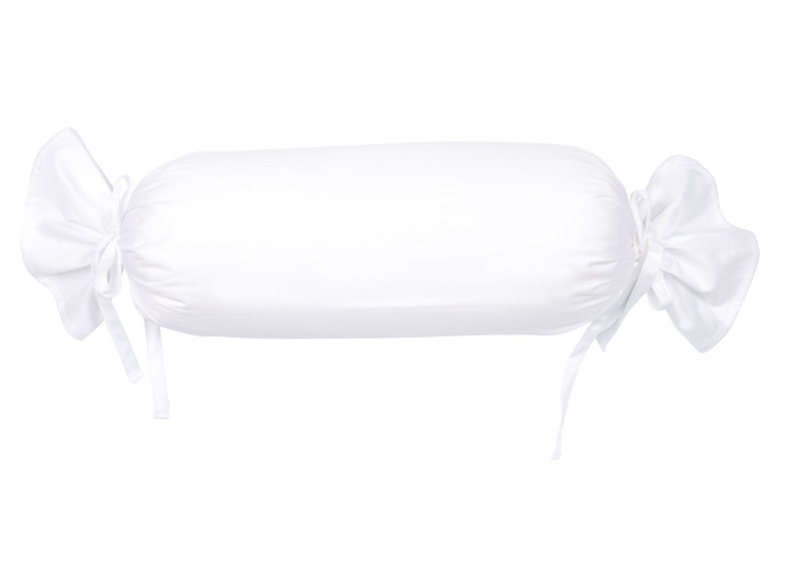 Decoratiekussens & slopen - Hoogwaardige Mako satijnen kussenslopen met rits, in Größe 121 (2 kussenslopen, 40/80 cm) bis 125 2 (kussenslopen, 40/60 cm), in Farbe WEISS Ansicht 1