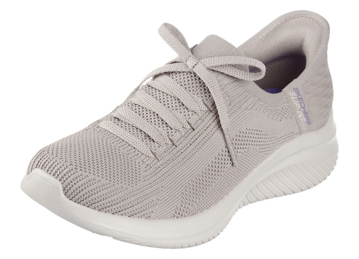 Instappers & veterschoenen - SKECHERS, sportieve damessneakers, met voorgevormde instaphak, in Größe 036 bis 041, in Farbe TAUPE Ansicht 1