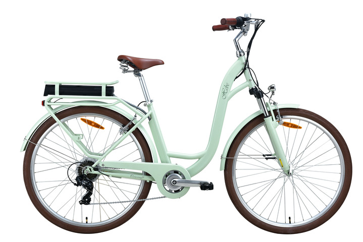 Elektrische fietsen - Stadse e-bike met lage instap, in Farbe MINT Ansicht 1
