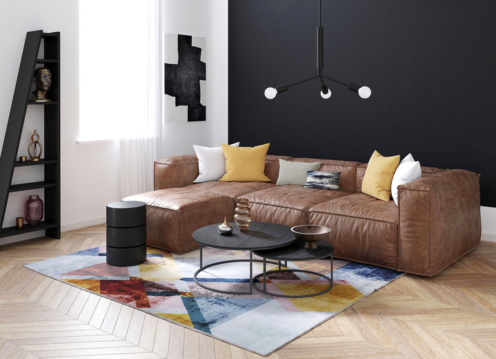 Modern - Luxe tapijt uit de Gino Falcone-collectie, in Größe 113 (Brug, 70 x 140 cm) bis 278 (tapijt, 190x290 cm), in Farbe MULTICOLOR Ansicht 1