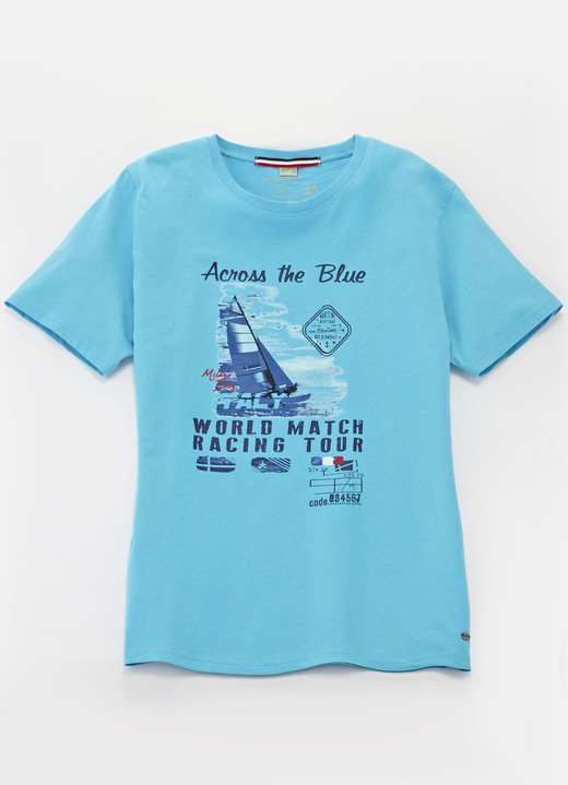 Shirts - Shirt van “Milano Italy” in 4 kleuren, in Größe 3XL (64/66) bis XXL (60/62), in Farbe TURKOOIS Ansicht 1
