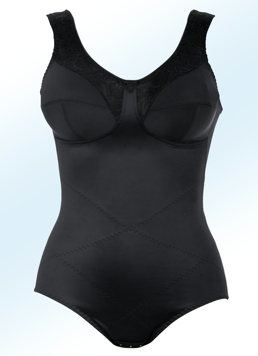 Corselet - Anita reliëf broekencorselet, in Größe 080 bis 115, in Cup C, in Farbe ZWART Ansicht 1