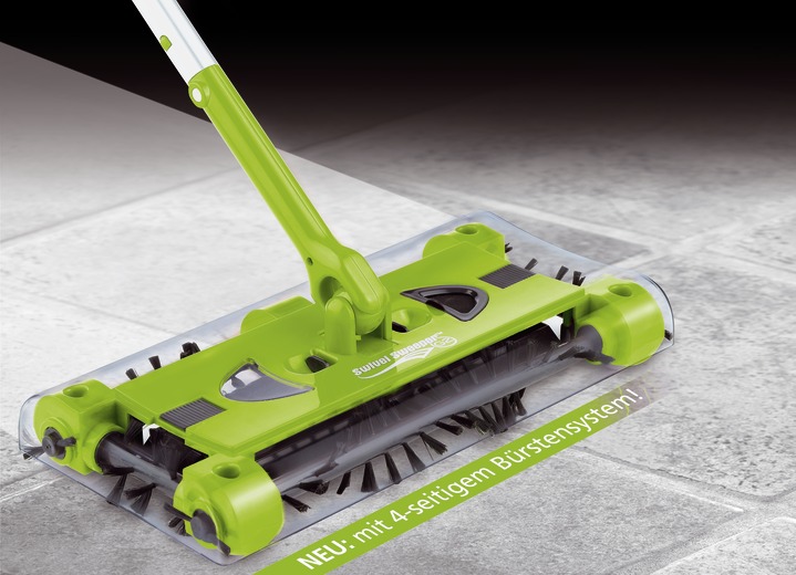 Reinigingsapparaten - Swivel Sweeper snoerloze rolveger met accu, in Farbe GROEN Ansicht 1