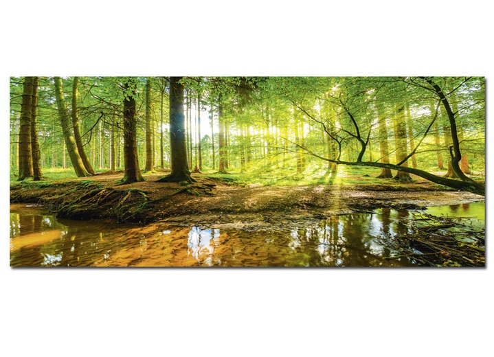 Landschap  - Hoogwaardige canvasfoto op houten frame, in Farbe GROEN Ansicht 1