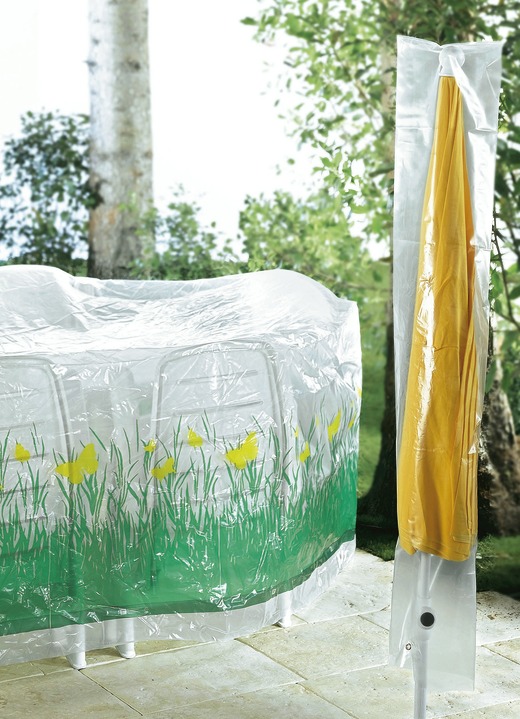 Tuingereedschap en accessoires - Afdekhoezen van scheurvaste kunststof, in Farbe , in Ausführung Beschermhoes voor parasol tot 2,5 m Ansicht 1