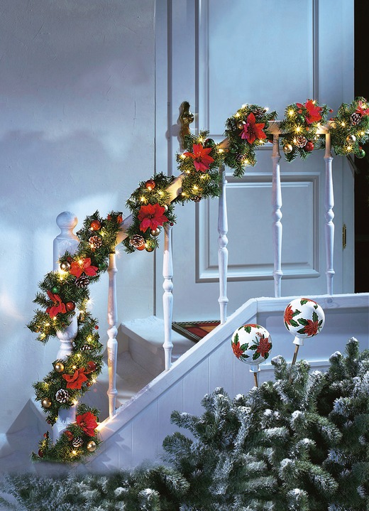 - Verlichte kerst-guirlande, in Farbe MULTICOLOR