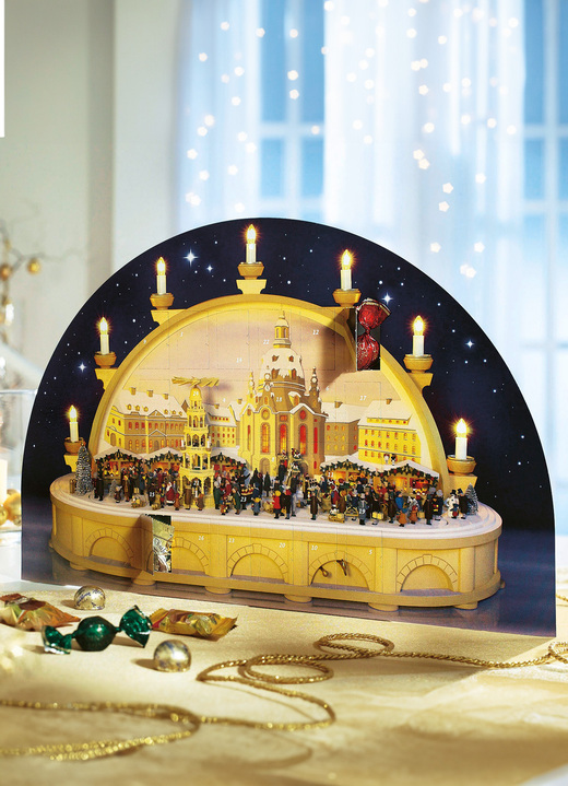 Adventskalender - Adventskalender kaarsenboog, in Farbe