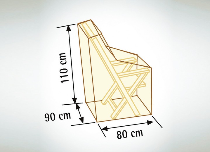Tuingereedschap en accessoires - Scheurvaste, weerbestendige en ademende beschermhoezen, in Farbe BEIGE UNI, in Ausführung voor stoel met hoge rugleuning Ansicht 1