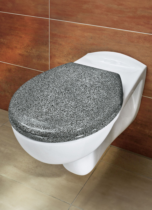 Badezimmeraccessoires - WC-Sitz mit Absenk-Automatik, in Farbe GRANIT DEKOR Ansicht 1