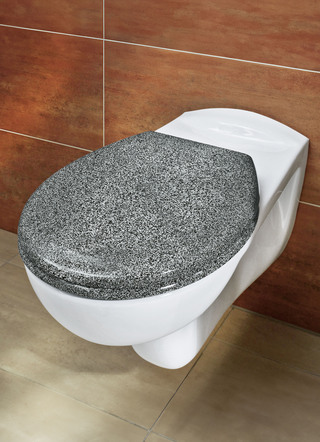 Wc-bril met automatische sluiting