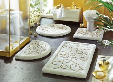 Luxe badkamerset van Rhomtuft met elegante lurex ranken