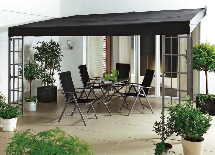 Paviljoens - Aanbouwpergola, 4 x 3 m, in Farbe ANTRACIET