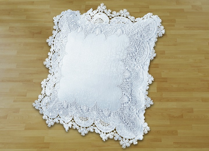 Tafellakens - Magische tafeldecoratie van gebroken wit kant, in Größe 135 (Loper, 30/50 cm) bis 303 (kussensloop 40/ 40 cm), in Farbe WOLWIT Ansicht 1
