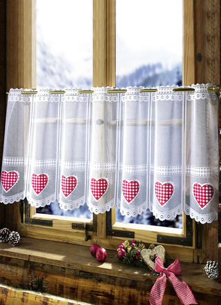 Panneaux met rood hartjesmotief van thermoprint