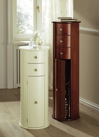 Ronde kast met lades