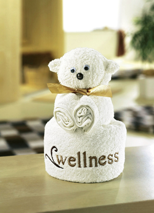 Badstof handdoeken - Badstofset Wellness Bear, in Farbe CRÈME
