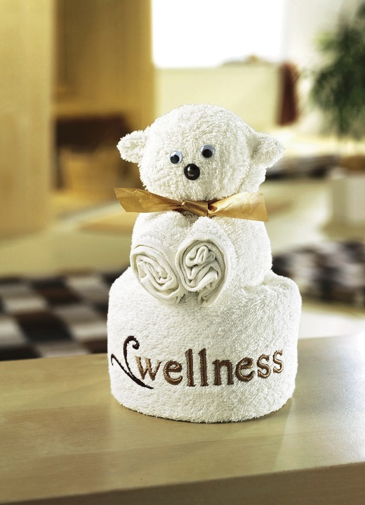 Badstof handdoeken - Badstofset Wellness Bear, in Farbe CRÈME
