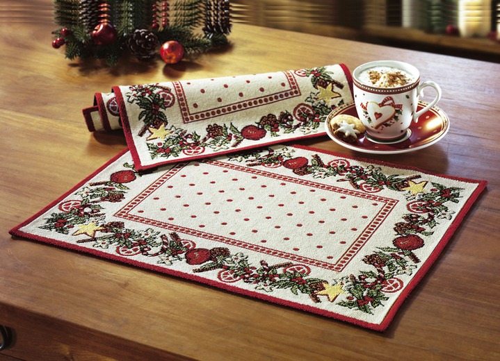 Tafellakens - Gobelin placemat-set, 2-delig, in Farbe NATUUR/MULTICOLOR