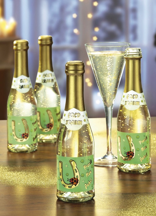 Weihnachtsleckereien - Piccolos mit Neujahrs-Motiv, 4er-Set, in Farbe