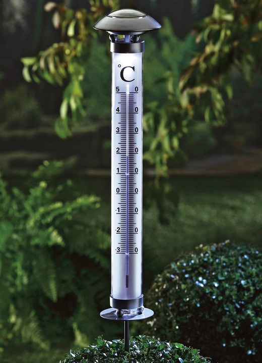 Tuingereedschap en accessoires - Verlichte thermometer, in Farbe ZILVER Ansicht 1