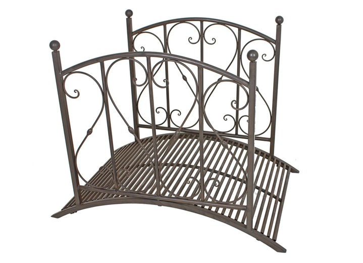Tuindecoraties - Metalen tuinbrug, in Farbe ROESTKLEURIGE, in Ausführung Tuinbrug, klein Ansicht 1