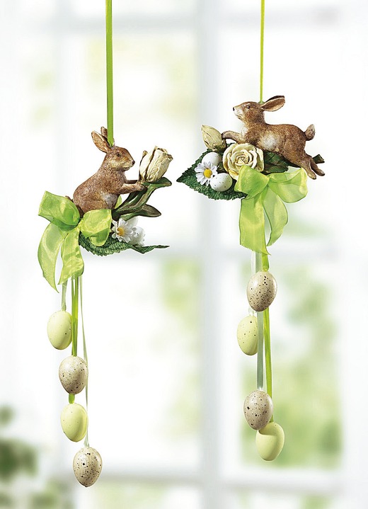 - Decoratiehangers, set van 2, in Farbe GROEN
