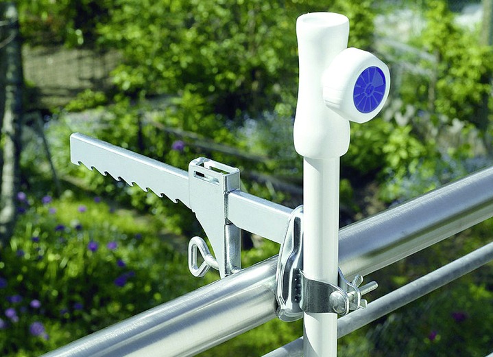 Inkijk- en zonwering - Balkonklem, in Farbe ZILVER