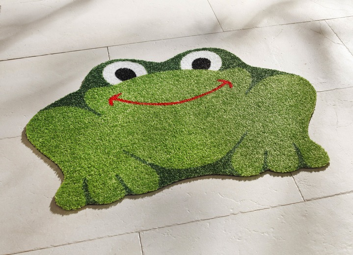 Schoonloopmatten - Deurmat ‘kikker‘, in Farbe GROEN