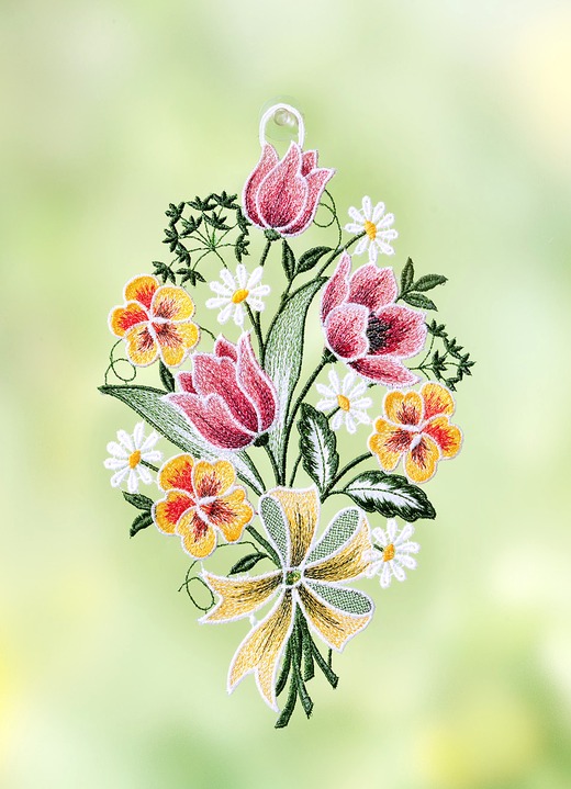 Raamhangers - Raamafbeelding tulpen met zuighaken, in Farbe MULTICOLOR