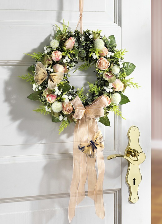Cadeau-ideeën - Muurkrans met vlinders, in Farbe GROEN
