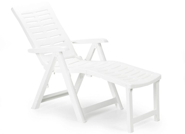 Tuinmeubels - Hoogwaardige relaxstoel met hoge rugleuning, in Farbe WIT Ansicht 1
