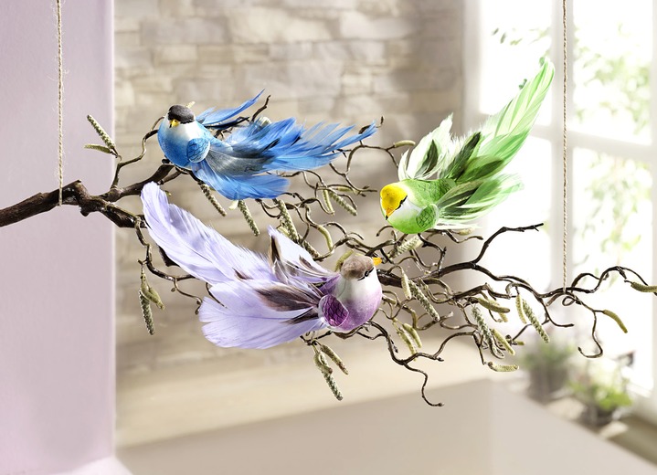 Woonaccessoires - Decoratievogels, set van 3, in Farbe  Ansicht 1