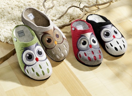 Dames-pantoffels van echt vilten natuurwol
