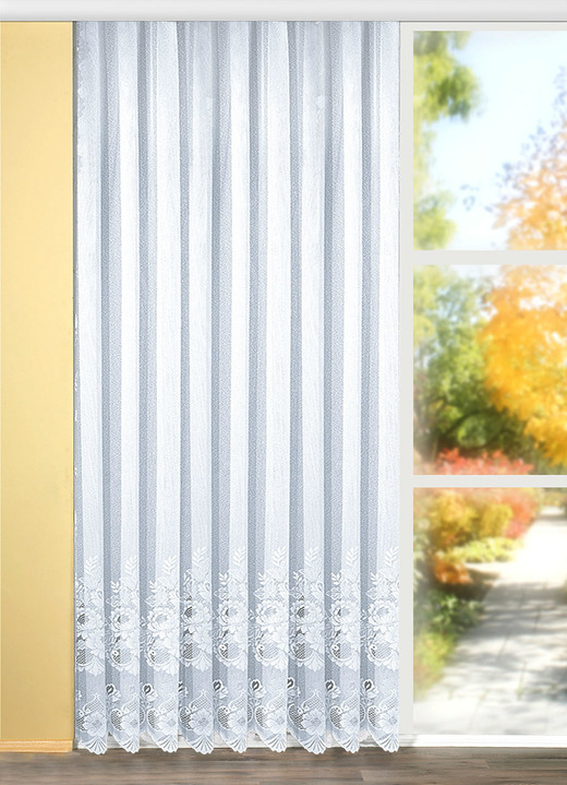 - Langstore mit gebogtem Abschluss, in Größe 217 (H220xB300 cm) bis 298 (H245xB600 cm), in Farbe WEISS Ansicht 1