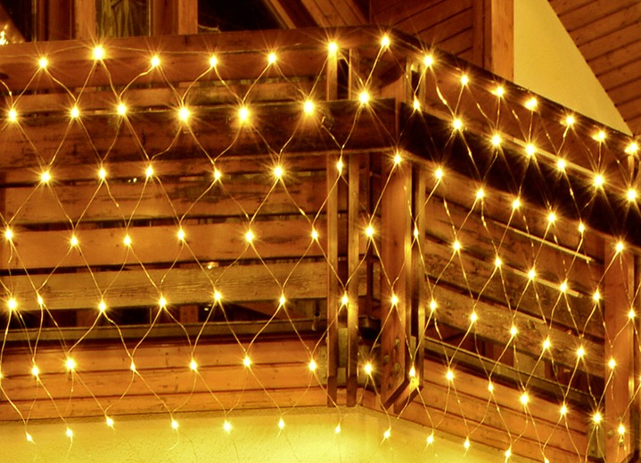 Wintertuin - LED-lichtnetwerk met warm wit licht, in Farbe WARM-WIT, in Ausführung Met 208 leds Ansicht 1