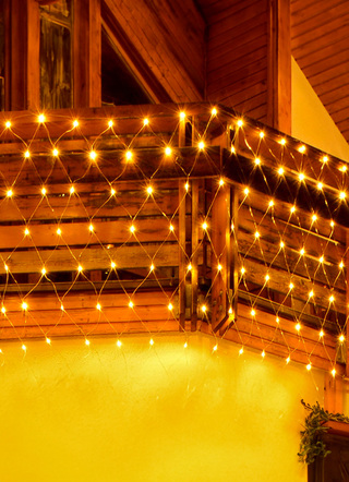 LED-lichtnetwerk met warm wit licht