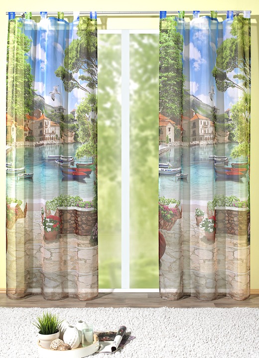 - Sierovergordijn met digitale print Toskana, in Größe 365 (H 145 x B 120 cm) bis 572 (H 245 x B 120 cm), in Farbe , in Ausführung Verdonkeringsgordijn