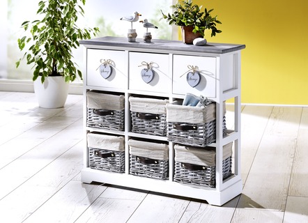 Commode in antiek crème